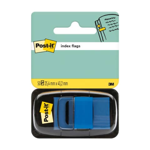 Segnapagina removibili Post-it® Index Medium con dispenser blu 50 segnapagina - 680-2